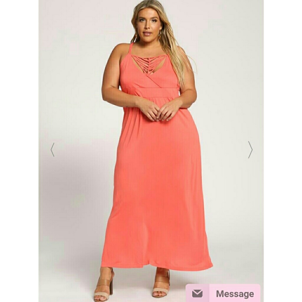 Strapless Coral Prom Dress